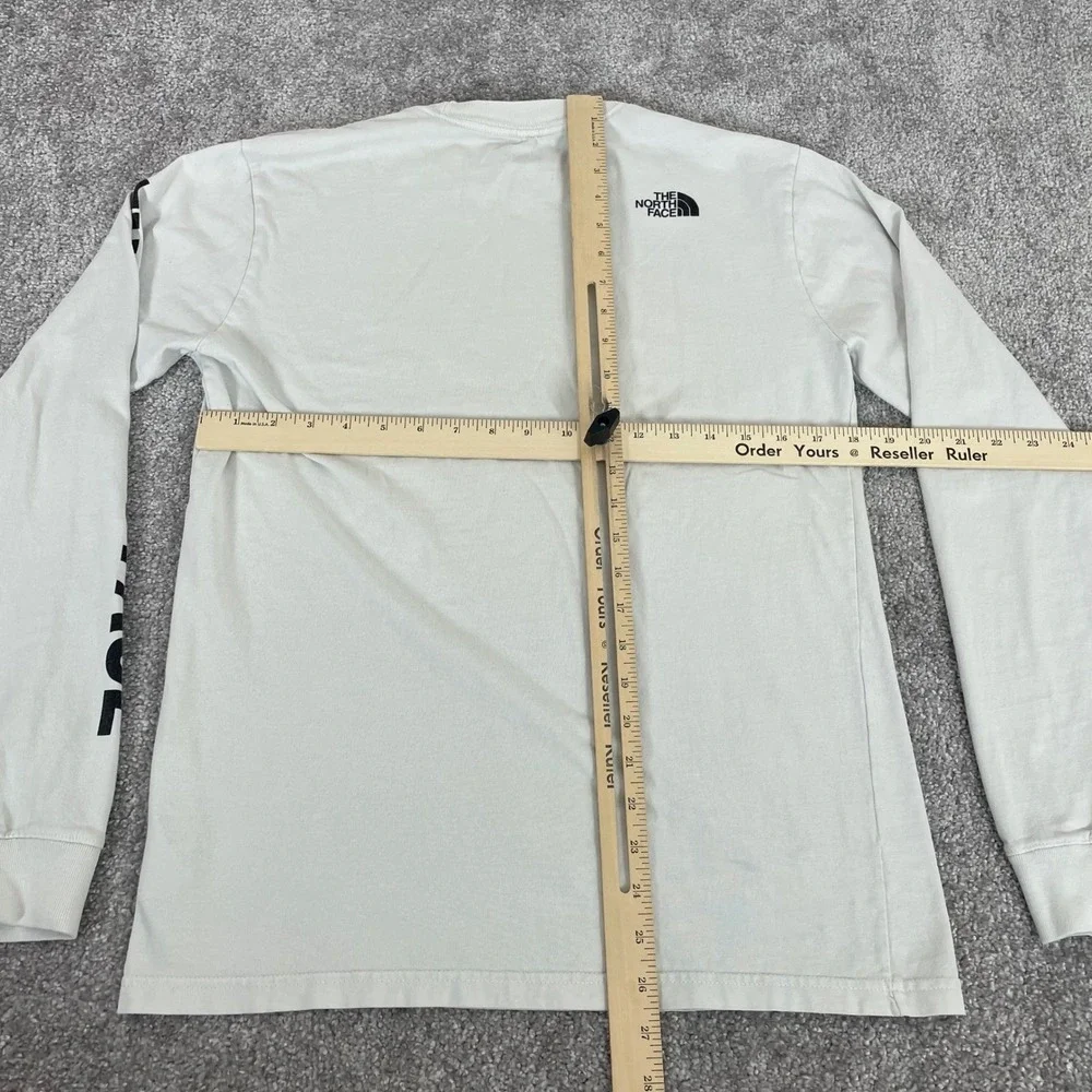 North Face T Shirt Mens Small Himalayan Suit Graphic Long Sleeve White